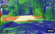 Wärmebildaufnahme des Radweges, Foto: Tobias Nowakowski, Lizenz: Tobias Nowakowski