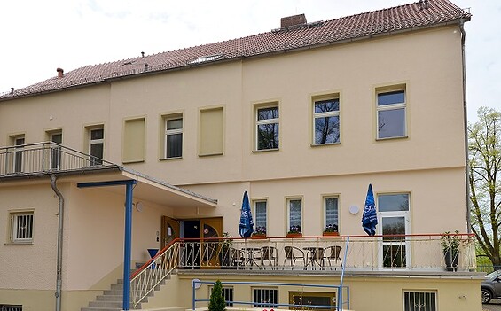 Hostel Guben, Aussenansicht, Foto: MuT Guben, Foto: Kerstin Geilich, Lizenz: Mut