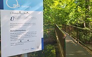 Überqueren der Brücke, Foto: Kati Bork, Lizenz: Tourismusverband Prignitz e.V.