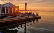 Bistro mit herrlichem Sonnenuntergang, Foto: Mandy Sievers, Lizenz: Mandy Sievers