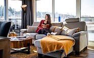Wohnzimmer mit Sitzecke, Foto: Azur Blau Vermietung GmbH, Lizenz: Azur Blau Vermietung GmbH
