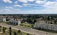 Blick vom Lausitztower auf die Neustadt, Foto: Gregor Kockert, Lizenz: Tourismusverband Lausitzerseenland e.V.
