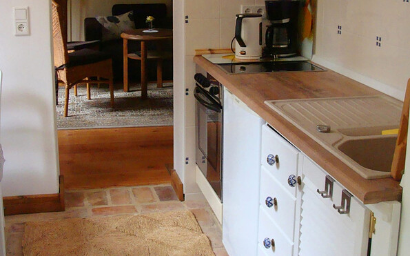 Küche Ferienwohnung Darre Uckermark, Foto: Joerg-Peter Jaeschke
