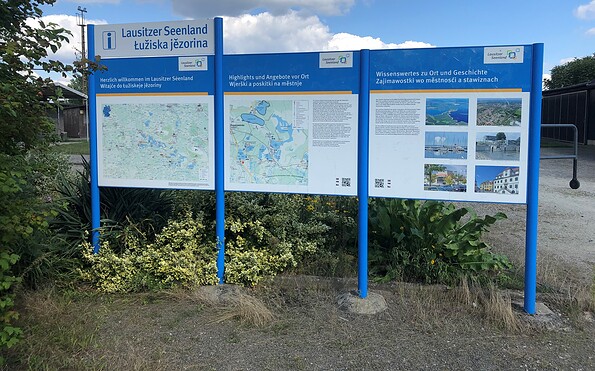Information boards about the Lusatian Lake District, Foto: Gregor Kockert, Lizenz: Tourismusverband Lausitzer Seenland e.V.