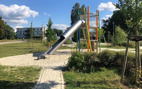Climbing tower with slide, Foto: Gregor Kockert, Lizenz: Tourismusverband Lausitzer Seenland e.V.