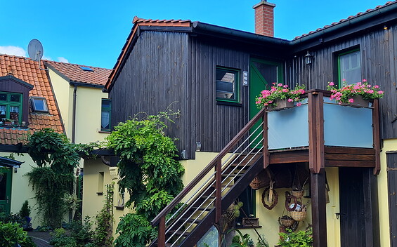 Außenansicht Ferienwohnung in der Altstadt Angermünde vom Hof, Foto: Birte Kratzat, Lizenz: Birte Kratzat