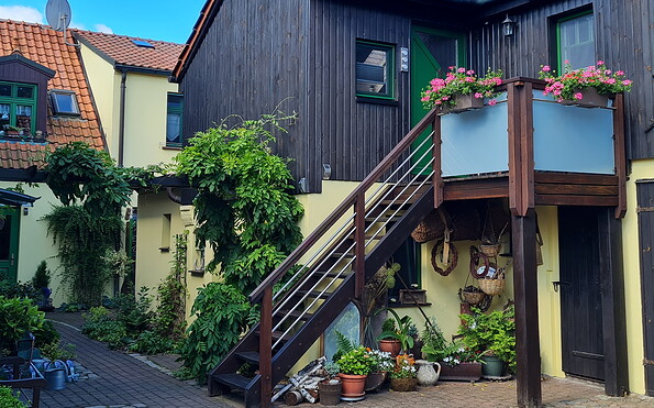 Außenansicht Ferienwohnung in der Altstadt Angermünde vom Hof, Foto: Birte Kratzat, Lizenz: Birte Kratzat