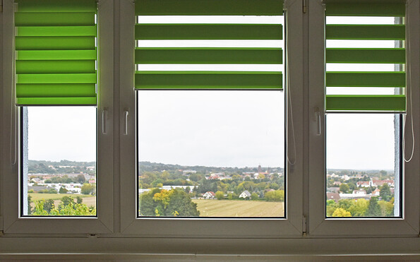 Wohnzimmer mit Blick auf die Stadt Guben, Foto: Kerstin Geilich, Lizenz: MuT