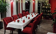 Tafel im Restaurant Barberino, Foto: Bettina Bade, Lizenz: Bettina Bade