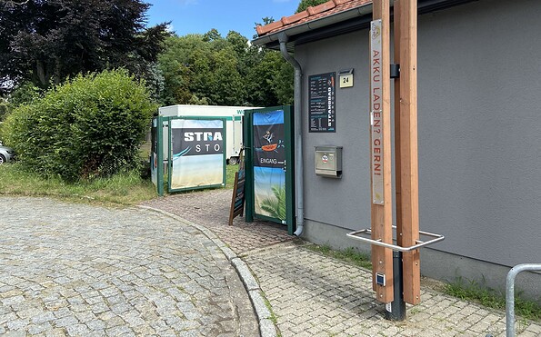 E-Bike Ladestation Strandbad Storkow, Foto: Tourismusverein Scharmützelsee e.V.