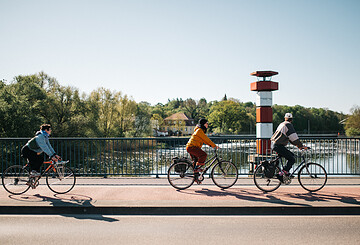 Radfahrer in Rathenow, Foto: Steven Ritzer, Lizenz: Tourismusverband Havelland e.V.