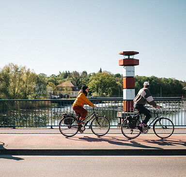 Radfahrer in Rathenow, Foto: Steven Ritzer, Lizenz: Tourismusverband Havelland e.V.