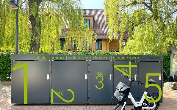 Fahrradbox, Foto: Bettina Möbes, Lizenz: Stadt Lübben (Spreewald)