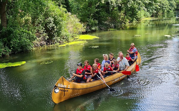 Kanutour auf der Löcknitz, Foto: Sabine Forberg, Lizenz: Tourismusverband Prignitz