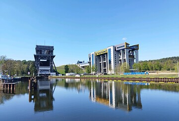 Blick auf die Schiffshebewerke , Foto: Rebekka Schween, Lizenz: WITO Barnim