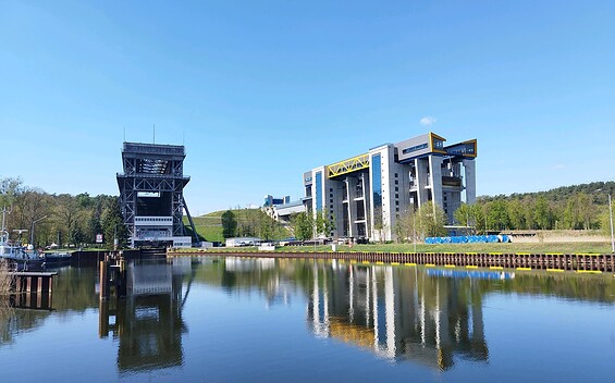 Blick auf die Schiffshebewerke , Foto: Rebekka Schween, Lizenz: WITO Barnim