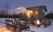 Lagerfeuer im Winter, Foto: ERLEBNISBAHN GmbH &amp; Co. KG