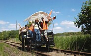 Fahrradrdraisine auf der Strecke Zossen-Jüterbog, Foto: Foto: ERLEBNISBAHN