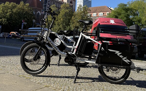 E-cargo bike from the German-Polish Tourist Information Office in Frankfurt (Oder), Foto: Kalko