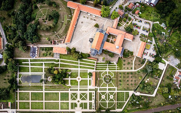 Aerial view of Neuzelle monastery and garden , Foto: Christoph Creutzburg, Lizenz: Seenland Oder-Spree