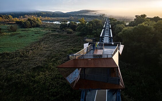 Neurüdnitz-Siekierki Europe Bridge viewing platform, Foto: Christoph Creutzburg, Lizenz: Seenland Oder-Spree