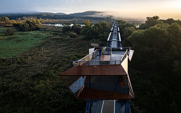 Neurüdnitz-Siekierki Europe Bridge viewing platform, Foto: Christoph Creutzburg, Lizenz: Seenland Oder-Spree