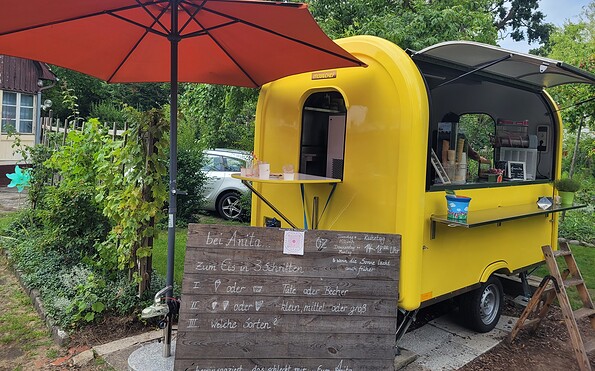 Gelber Eiswagen - Bei Anita, Foto: Norman Siehl, Lizenz: Tourismusverband Dahme-Seenland