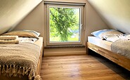 Schlafzimmer im Obergeschoss , Foto: Ulrike Haselbauer, Lizenz: Tourismusverband Lausitzer Seenland e.V.