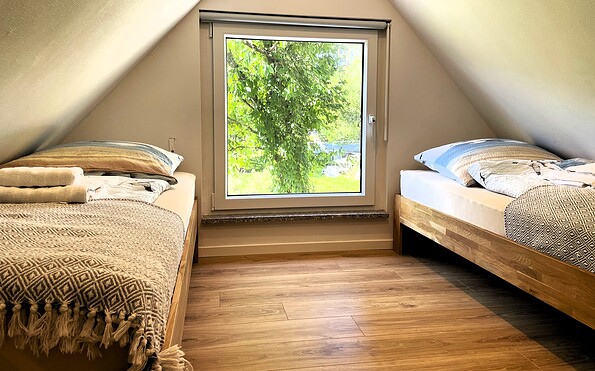bedroom upstairs , Foto: Ulrike Haselbauer, Lizenz: Tourismusverband Lausitzer Seenland e.V.