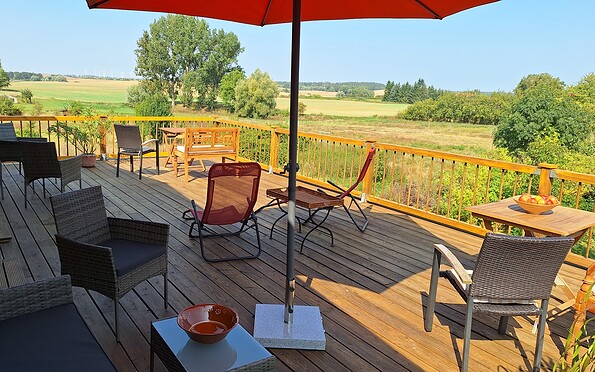 Blick von der Hochterrasse, Refugium Uckermark, Foto: Grigori Katsakoulis, Lizenz: Grigori Katsakoulis