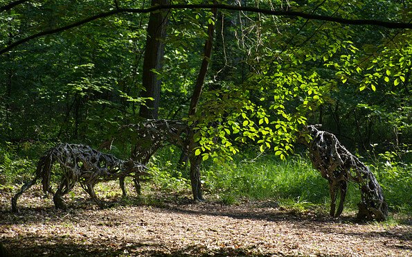 Kunstwerk Wölfe, Foto: Bansen-Wittig