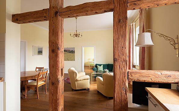 Apartment 'Teichblick', living room, Foto: Daisy Gräfin von Arnim, Lizenz: Daisy Gräfin von Arnim