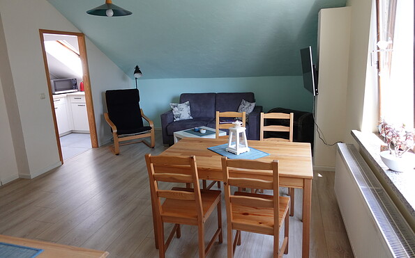 Ferienwohnung Kleines Nest, Wohnzimmer, Foto: Kena Hüsers, Lizenz: Kena Hüsers