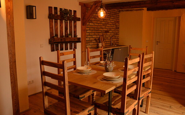 Das Ferienhaus-Uckermark, Esstisch, Foto: Daniela Rätz