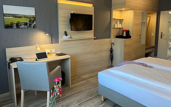 Landhotel Felchow, double room, Foto: Harry Sluyter