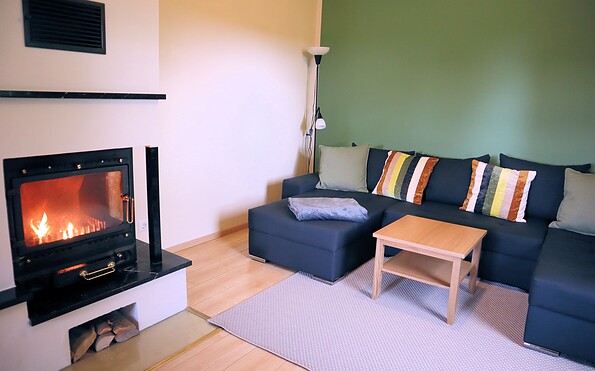 Ferienhaus zum Glück mit Pool und Kamin, Wohnzimmer, Foto: Janine Kopsch, Lizenz: Kopsch &amp; Boiok Ferienhaus GbR