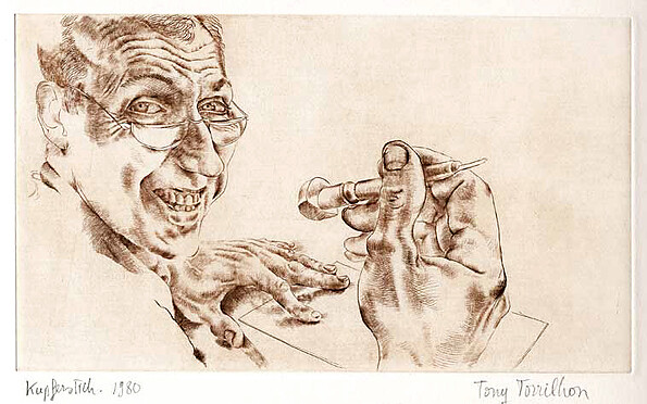 Selbstbildnis, Kupferstich, Foto: Tony Torrilhon, Foto: Tony Torrilhon, Lizenz: Tony Torrilhon