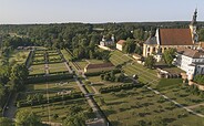 Luftaufnahme Klostergarten Neuzelle, Foto: Steffen Lehmann, Lizenz: TMB Fotoarchiv