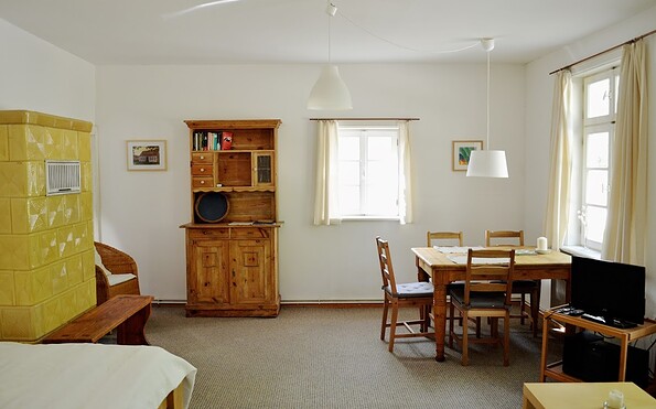 Ferienwohnung Briesen, Wohn- und Schlafraum, Foto: Christine Jahn-Klieme