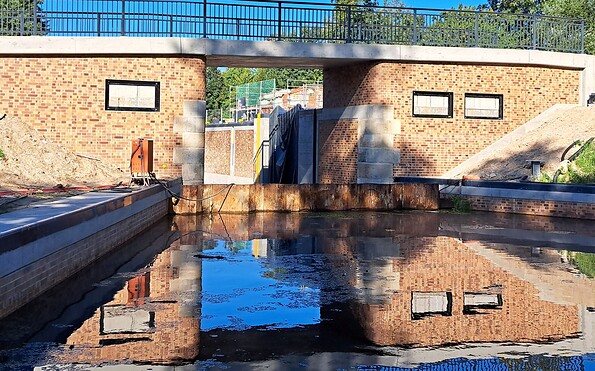 Schleuse Ruhlsdorf im Bau, Foto: A. Kalisch, Lizenz: ZRF