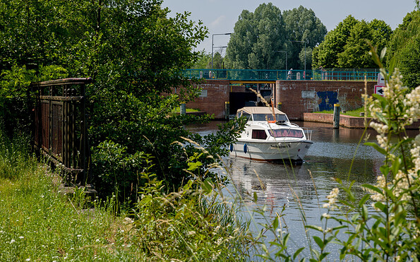Blick auf die Eberswalder Stadtschleuse, Foto: Torsten Stapel, Lizenz: Stadt Eberswalde
