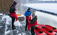 Winterpaddeln, Foto: Peter Becker, Lizenz: Amt Burg (Spreewald)