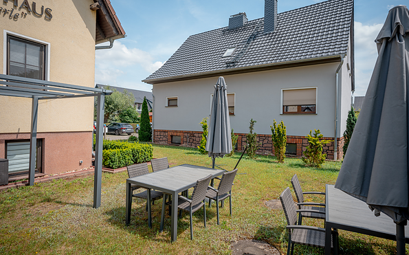 Garten mit Sitzgelegenheiten, Foto: Sebastian Knof, Lizenz: Pension Spreewaldperle