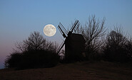 Vollmond über der Bockwindmühle Borne, Foto: Dirk Fröhlich, Lizenz: Naturparkverein Hoher Fläming e.V.