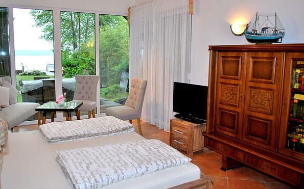 sleeping area, Foto: Frankes Ferienhäuschen am Scharmützelsee