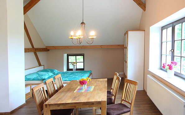 Ferienwohnung "Schöne Aussicht" Wohnen- Schlafen, Foto: Ronald Mundzeck, Lizenz: Andrea Frick