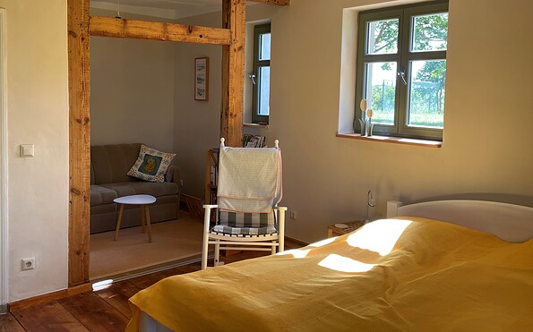Ferienwohnung "Landidyll" Schlafzimmer, Foto: Andrea Frick, Lizenz: Andrea Frick