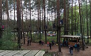 Klettern im Kletterwald, Foto: Kletterwald Schorfheide, Lizenz: Kletterwald Schorfheide