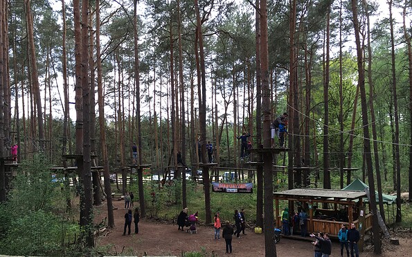 Klettern im Kletterwald, Foto: Kletterwald Schorfheide, Lizenz: Kletterwald Schorfheide