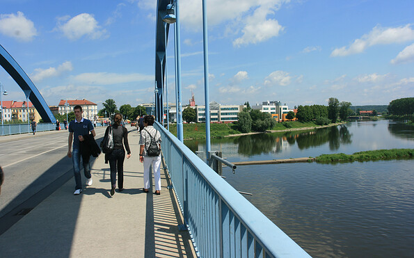 Auf der Stadtbrücke Frankfurt (Oder), Foto: terra press Berlin